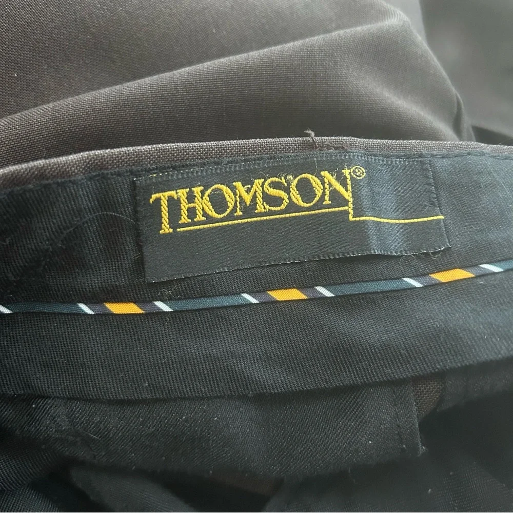 4/$15 Thomson brown pleated dress pants